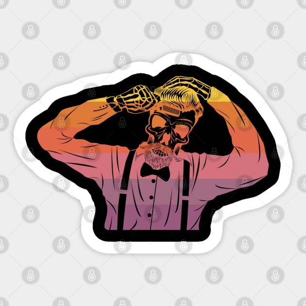 Classy Skull Sticker by Dojaja